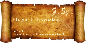Fluger Szilveszter névjegykártya