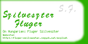 szilveszter fluger business card
